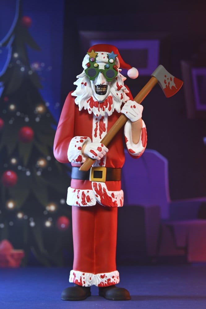 Terrifier 3 Toony Terrors Actionfigur Santa Suit Art the Clown (Bloody Version) 15 cm     