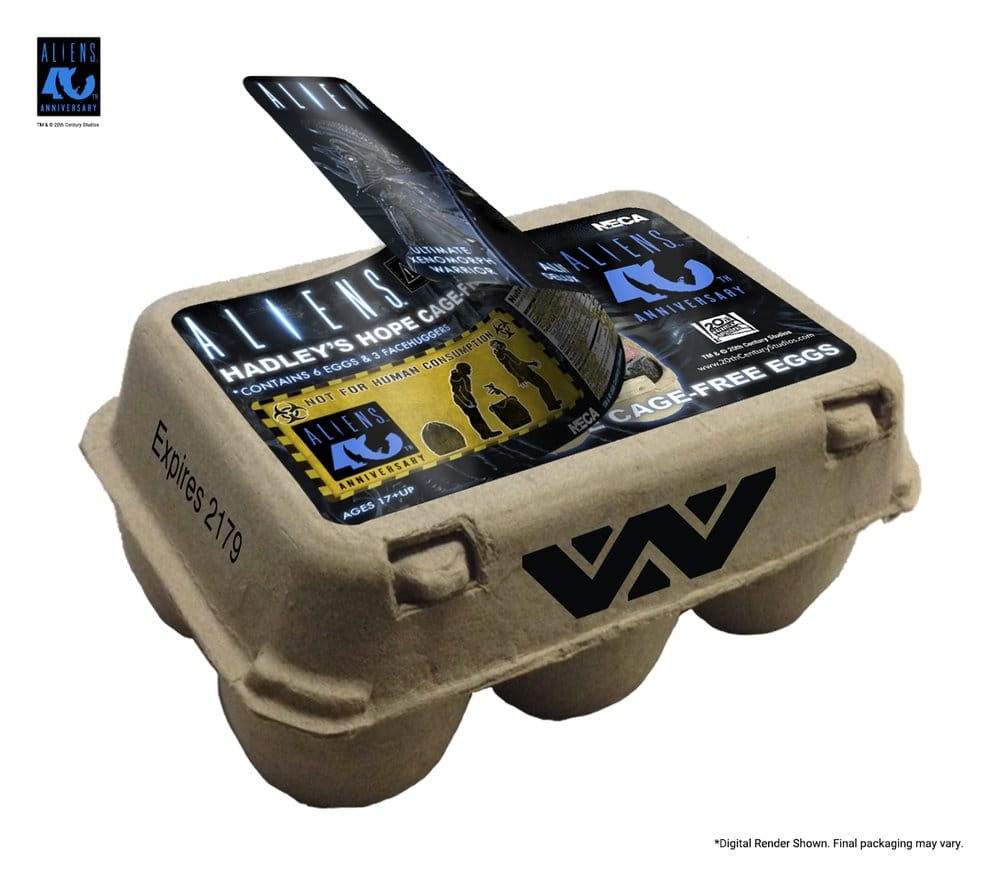 Aliens 6er-Pack Zubehör-Set Carton of Alien Eggs (40th Anniversary)
