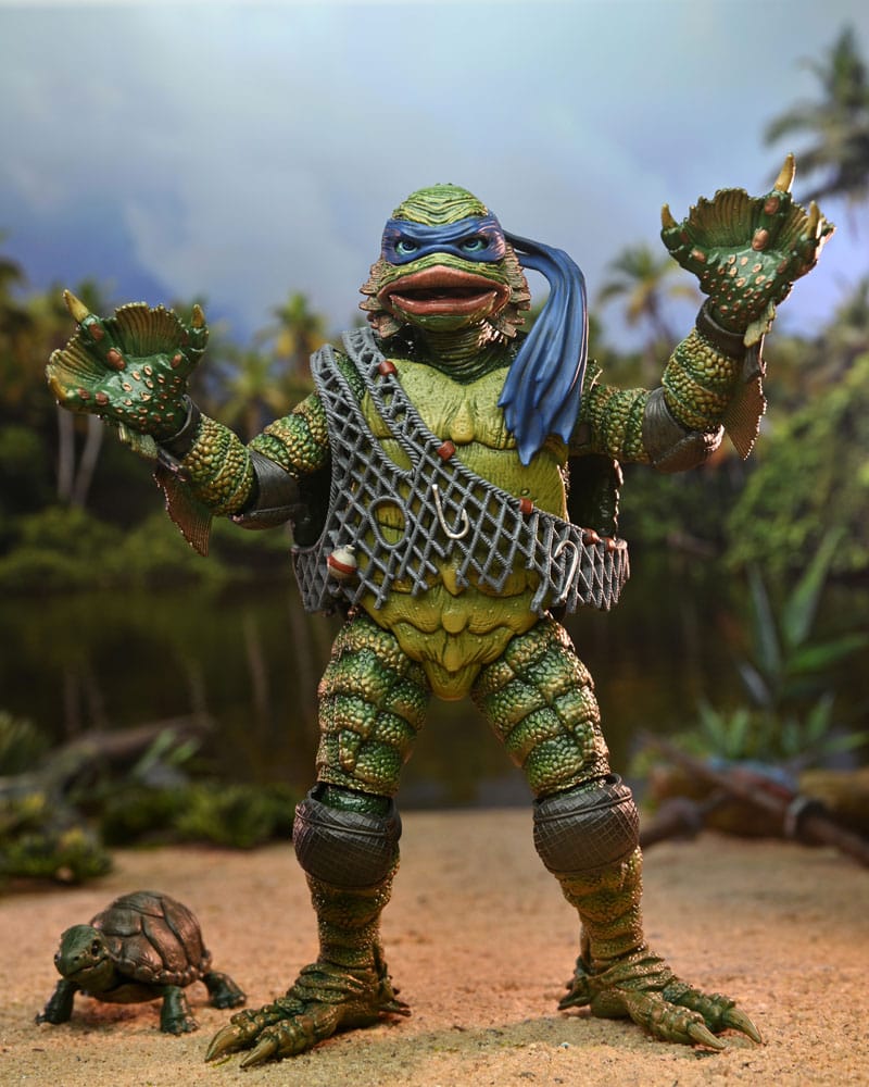 Universal Monsters/Teenage Mutant Ninja Turtles Actionfigur Leonardo as the Creature 18 cm