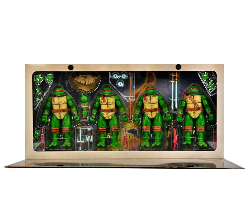 Teenage Mutant Ninja Turtles (Mirage Comics) 4er-Pack Actionfiguren Leonardo, Raphael, Michelangelo, Donatello 18 cm