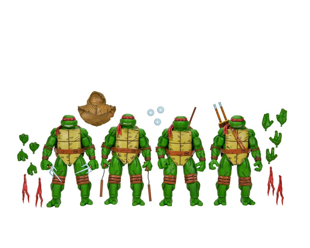 Teenage Mutant Ninja Turtles (Mirage Comics) 4er-Pack Actionfiguren Leonardo, Raphael, Michelangelo, Donatello 18 cm