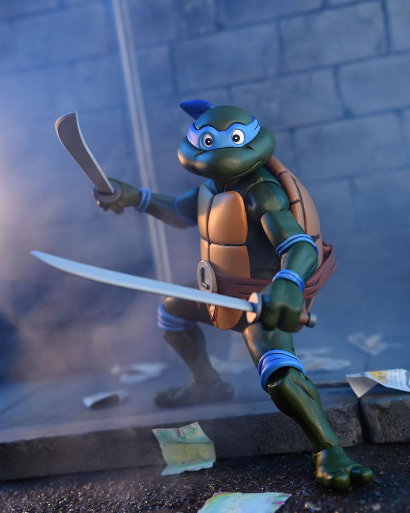 Teenage Mutant Ninja Turtles (1987 Cartoon) Actionfigur Ultimate Leonardo (VHS) 18 cm