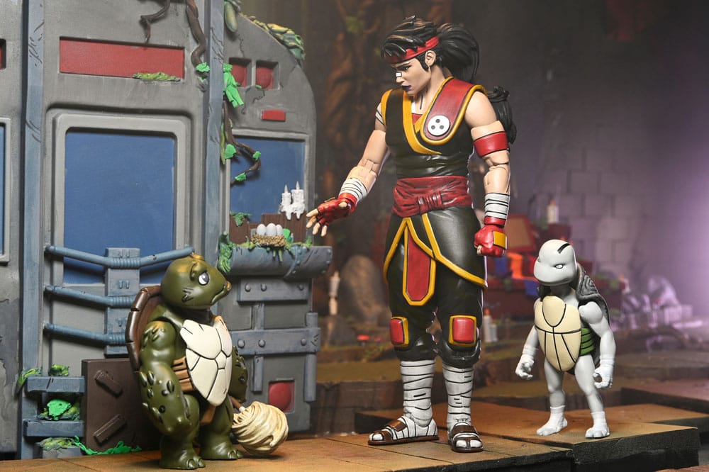 Teenage Mutant Ninja Turtles: The Last Ronin Actionfigur Ultimate Casey Marie with Baby Odyn & Uno 17 cm