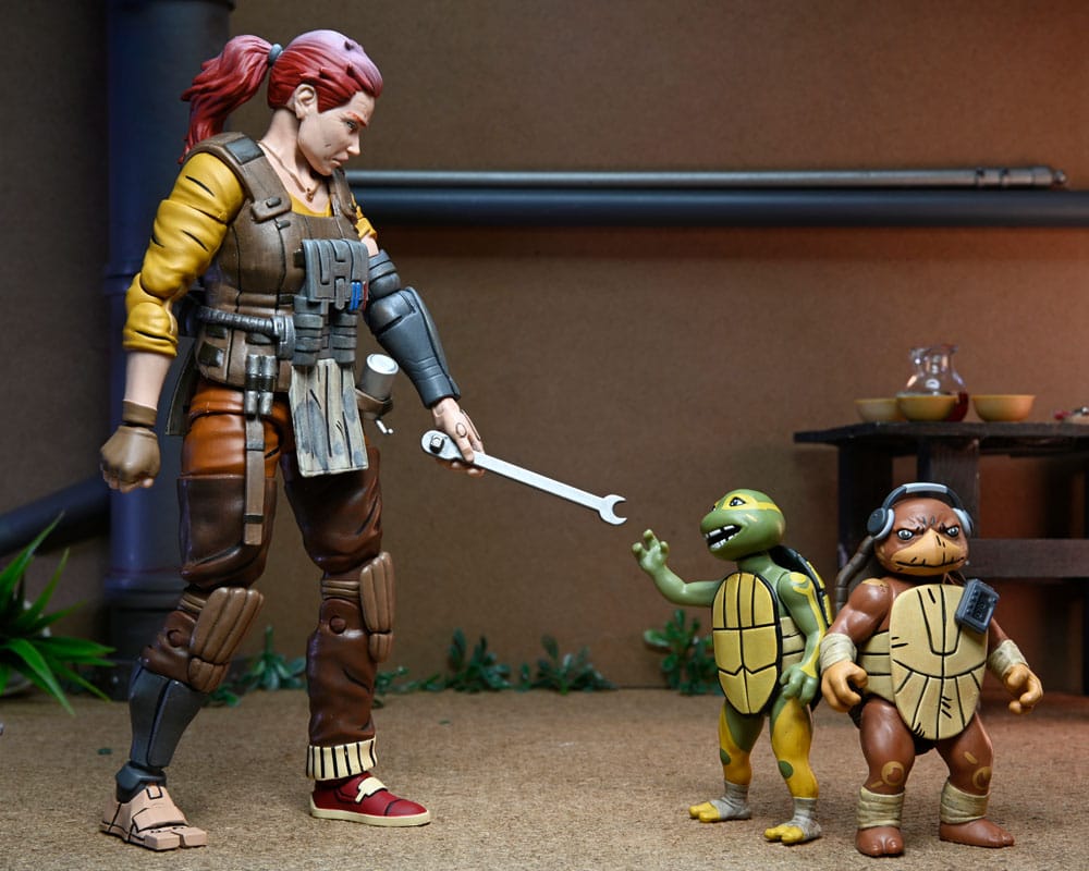 Teenage Mutant Ninja Turtles (The Last Ronin The Lost Years) Actionfigur Grammy April with Baby Yi & Moja 18 cm     