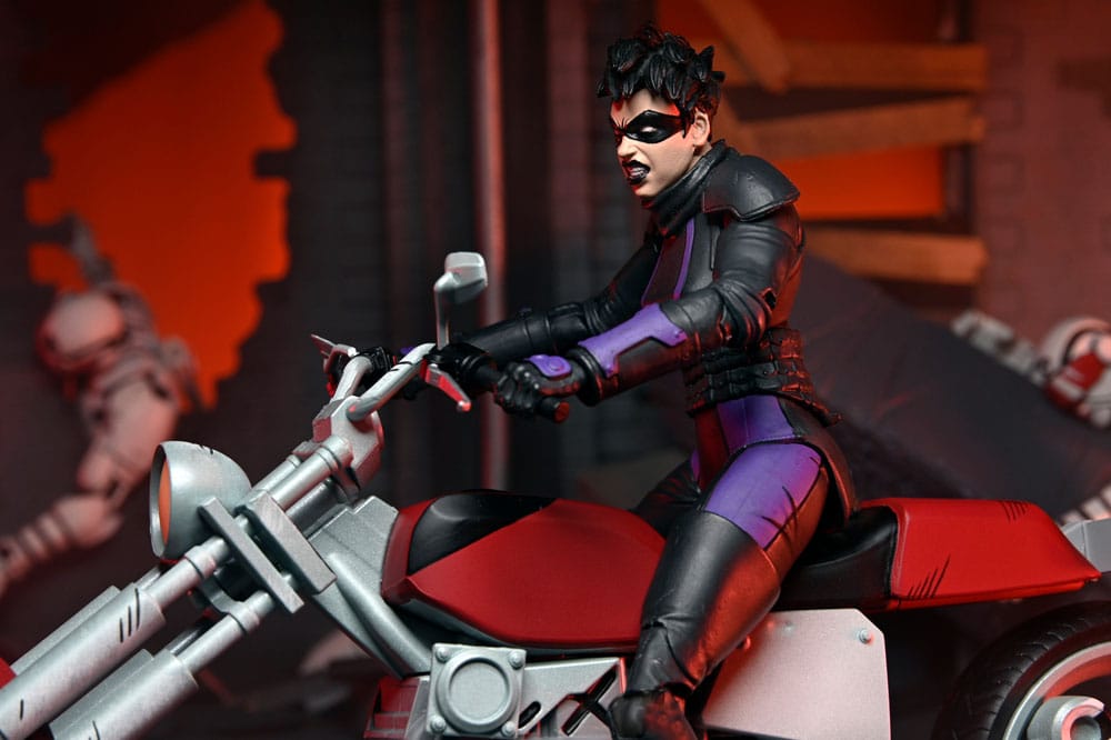 Teenage Mutant Ninja Turtles (The Last Ronin The Lost Years) Actionfigur Casey Marie with Last Ronin Motorcycle 18 cm