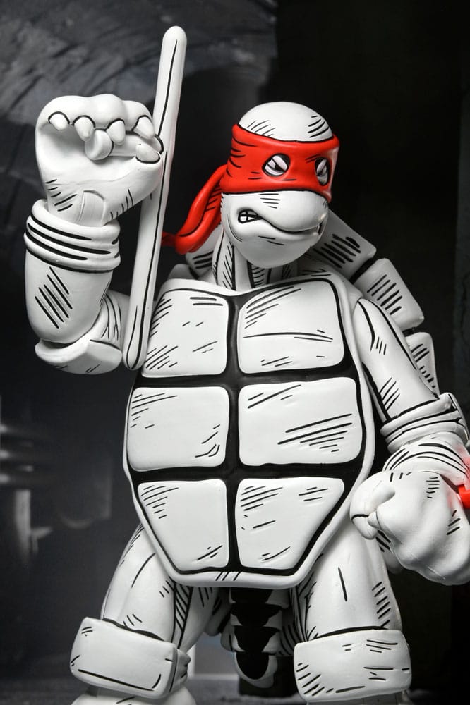Teenage Mutant Ninja Turtles (Mirage Comics) Actionfiguren 2er-Pack Black and White First Turtles 18 cm       