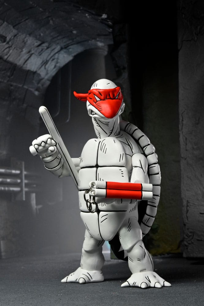 Teenage Mutant Ninja Turtles (Mirage Comics) Actionfiguren 2er-Pack Black and White First Turtles 18 cm       