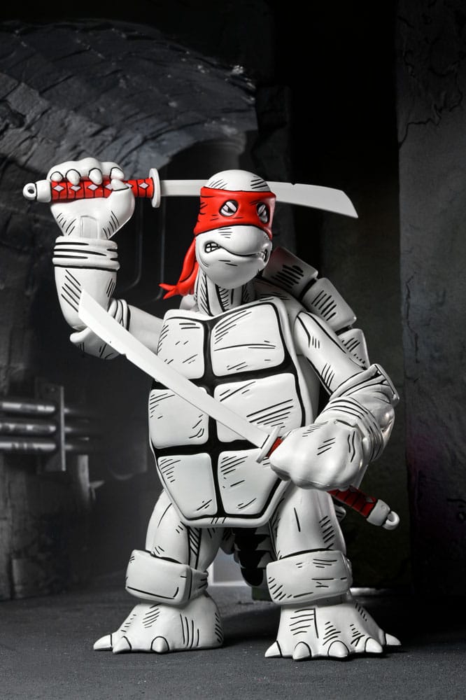 Teenage Mutant Ninja Turtles (Mirage Comics) Actionfiguren 2er-Pack Black and White First Turtles 18 cm       