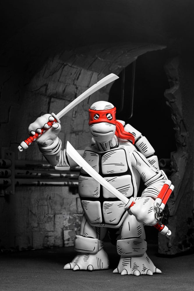 Teenage Mutant Ninja Turtles (Mirage Comics) Actionfiguren 2er-Pack Black and White First Turtles 18 cm       