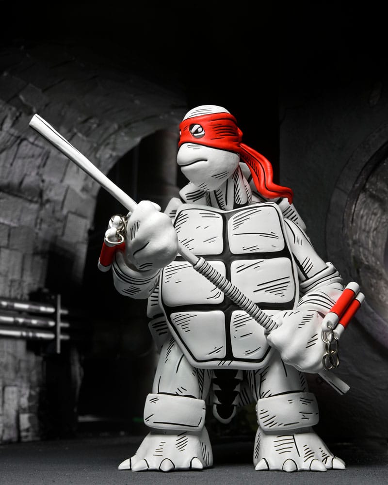Teenage Mutant Ninja Turtles (Mirage Comics) Actionfiguren 2er-Pack Black and White First Turtles 18 cm       