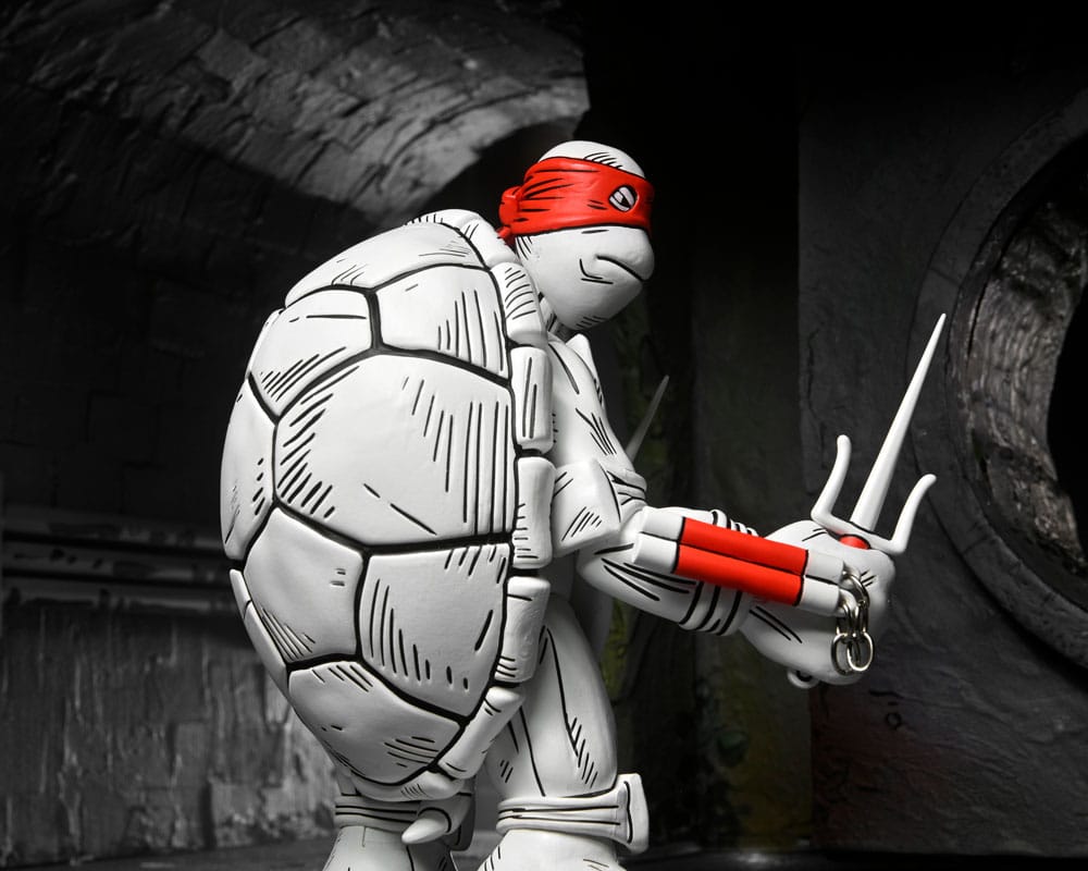 Teenage Mutant Ninja Turtles (Mirage Comics) Actionfiguren 2er-Pack Black and White First Turtles 18 cm       