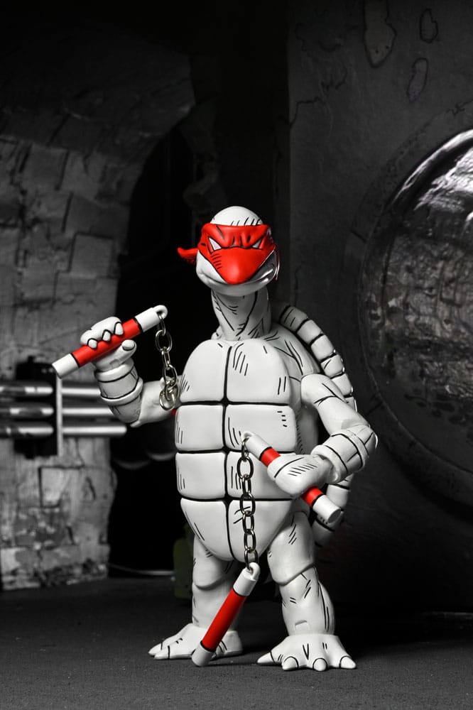 Teenage Mutant Ninja Turtles (Mirage Comics) Actionfiguren 2er-Pack Black and White First Turtles 18 cm       