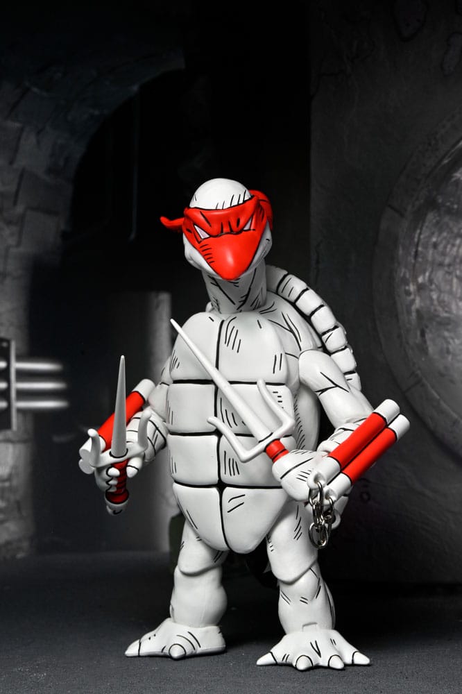 Teenage Mutant Ninja Turtles (Mirage Comics) Actionfiguren 2er-Pack Black and White First Turtles 18 cm       