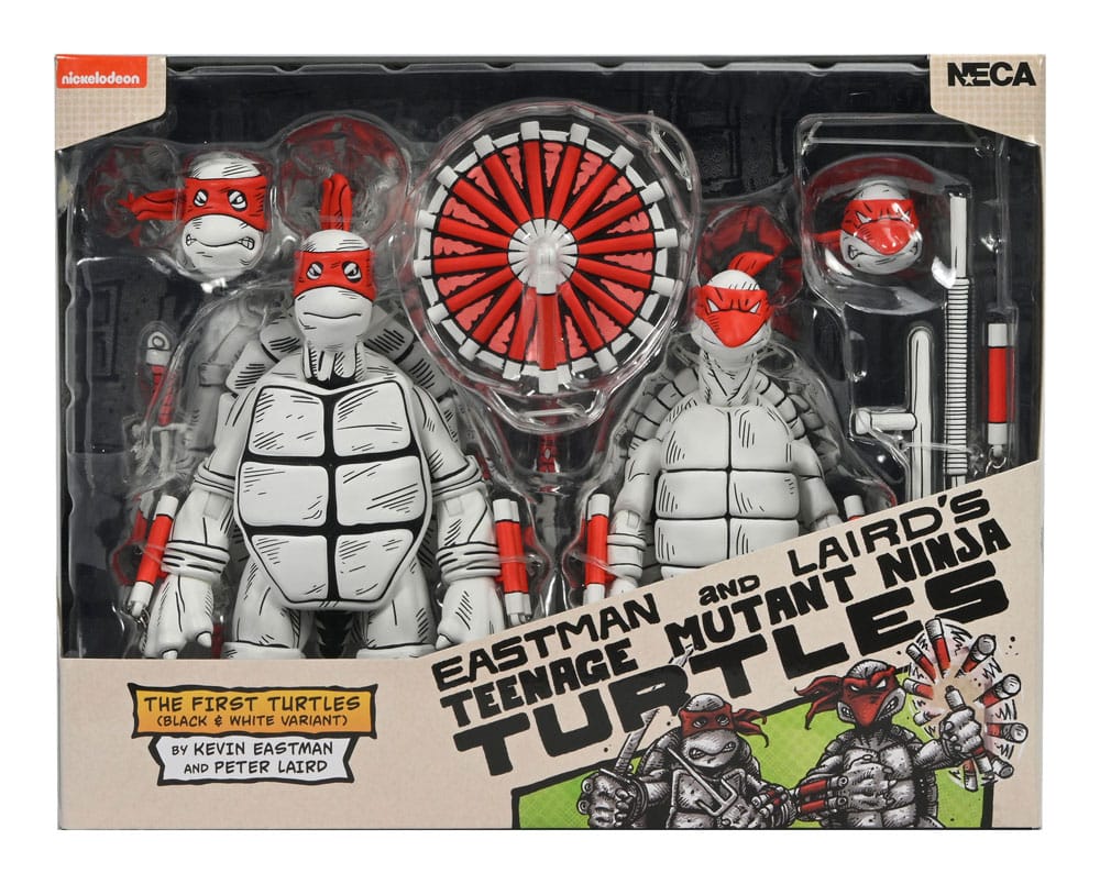 Teenage Mutant Ninja Turtles (Mirage Comics) Actionfiguren 2er-Pack Black and White First Turtles 18 cm       