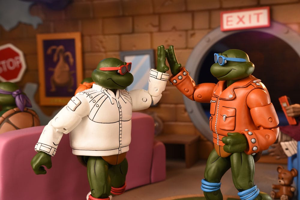 Teenage Mutant Ninja Turtles (Cartoon) Actionfigur Punk Leo and Punk Raph 2 Pack 18 cm         