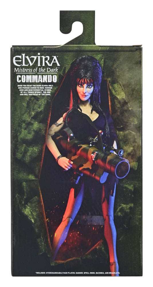Elvira - Herrscherin der Dunkelheit Clothed Actionfigur Commando Elvira 20 cm        