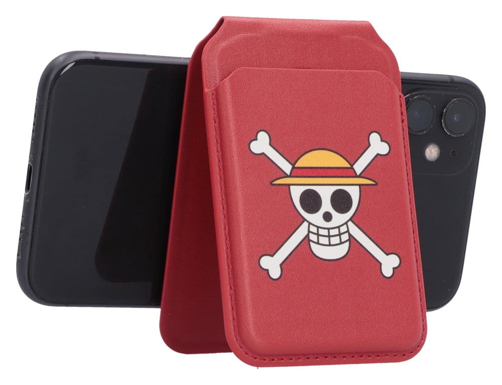 One Piece Kartenhalter Luffy Jolly Roger (Red) 10 cm