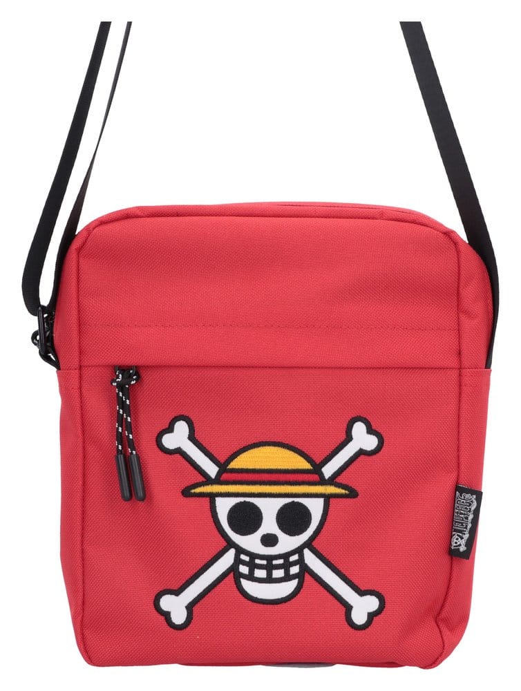 One Piece Umhängetasche Luffy Jolly Roger (Red) 23 cm