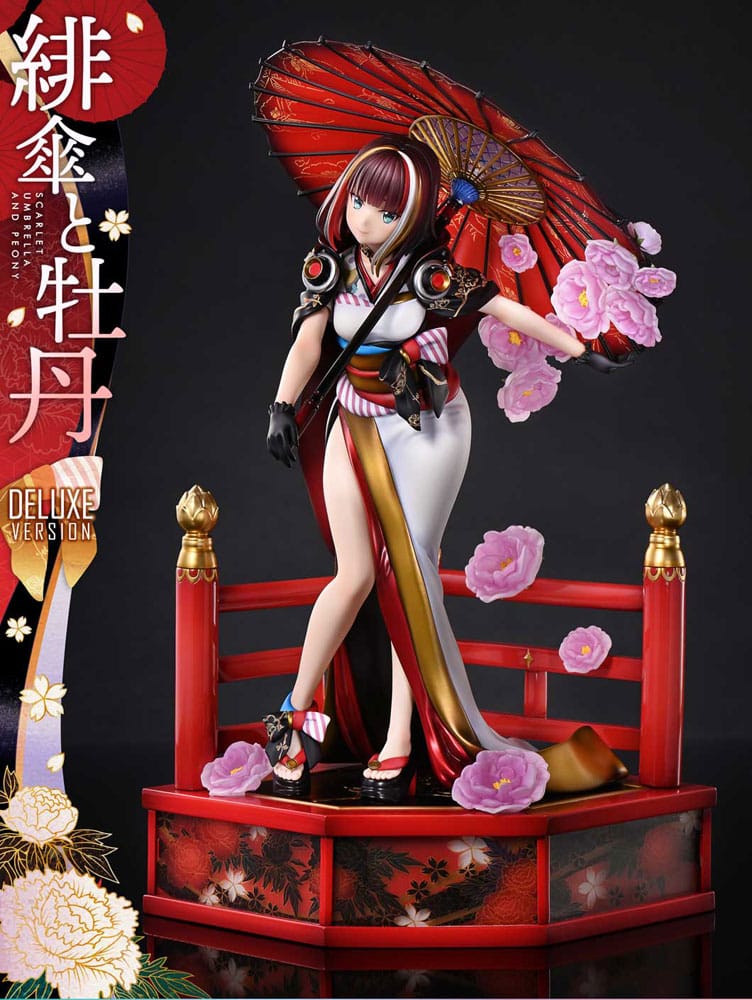 Original Illustration by Fuzichoco Prisma Wing PVC Statue 1/7 Scarlet Umbrella And Peony Deluxe Version 32 cm  