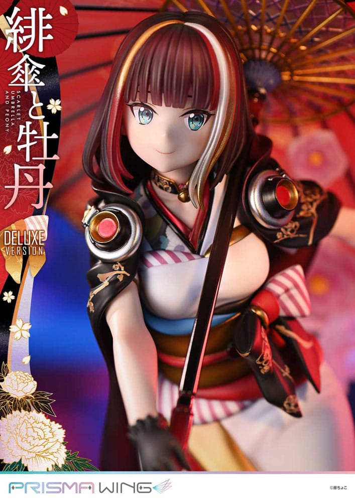 Original Illustration by Fuzichoco Prisma Wing PVC Statue 1/7 Scarlet Umbrella And Peony Deluxe Version 32 cm  