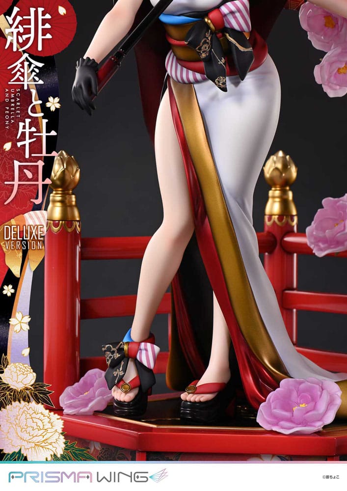 Original Illustration by Fuzichoco Prisma Wing PVC Statue 1/7 Scarlet Umbrella And Peony Deluxe Version 32 cm  