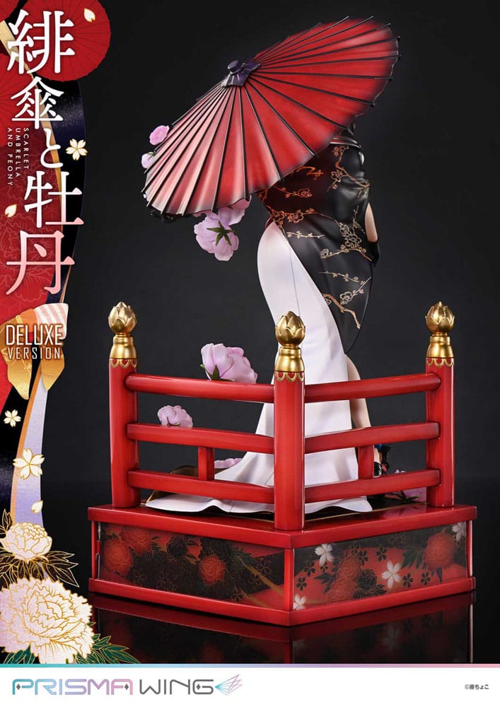 Original Illustration by Fuzichoco Prisma Wing PVC Statue 1/7 Scarlet Umbrella And Peony Deluxe Version 32 cm  