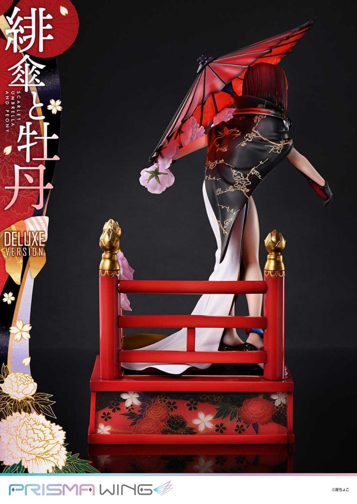 Original Illustration by Fuzichoco Prisma Wing PVC Statue 1/7 Scarlet Umbrella And Peony Deluxe Version 32 cm  
