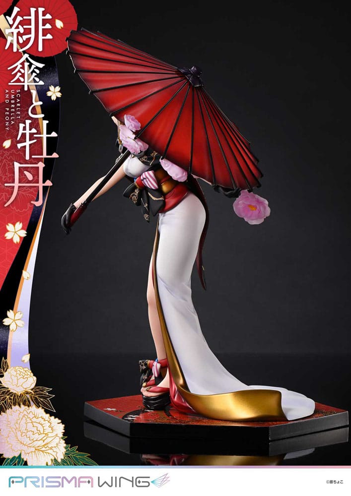 Original Illustration by Fuzichoco Prisma Wing PVC Statue 1/7 Scarlet Umbrella And Peony Deluxe Version 32 cm  