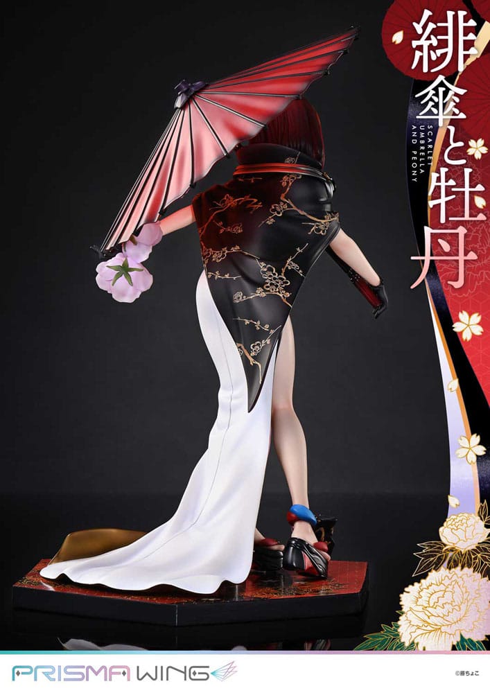 Original Illustration by Fuzichoco Prisma Wing PVC Statue 1/7 Scarlet Umbrella And Peony Deluxe Version 32 cm  