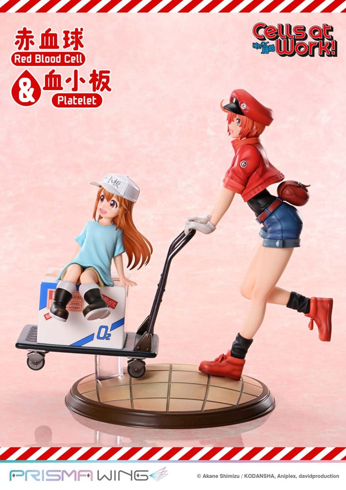 Cells at Work Prisma Wing PVC Statue Red Blood Cell & Platelet  26 cm  
