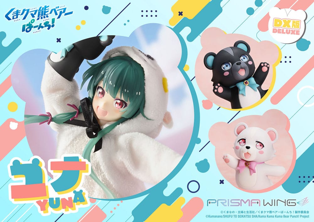 Kuma Kuma Kuma Bear Punch! Prisma Wing PVC Statue 1/7 Yuna Deluxe Version 28 cm  