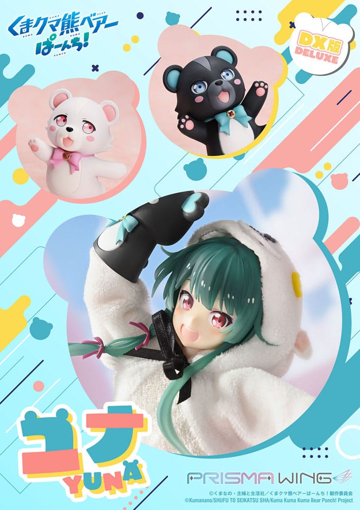 Kuma Kuma Kuma Bear Punch! Prisma Wing PVC Statue 1/7 Yuna Deluxe Version 28 cm  