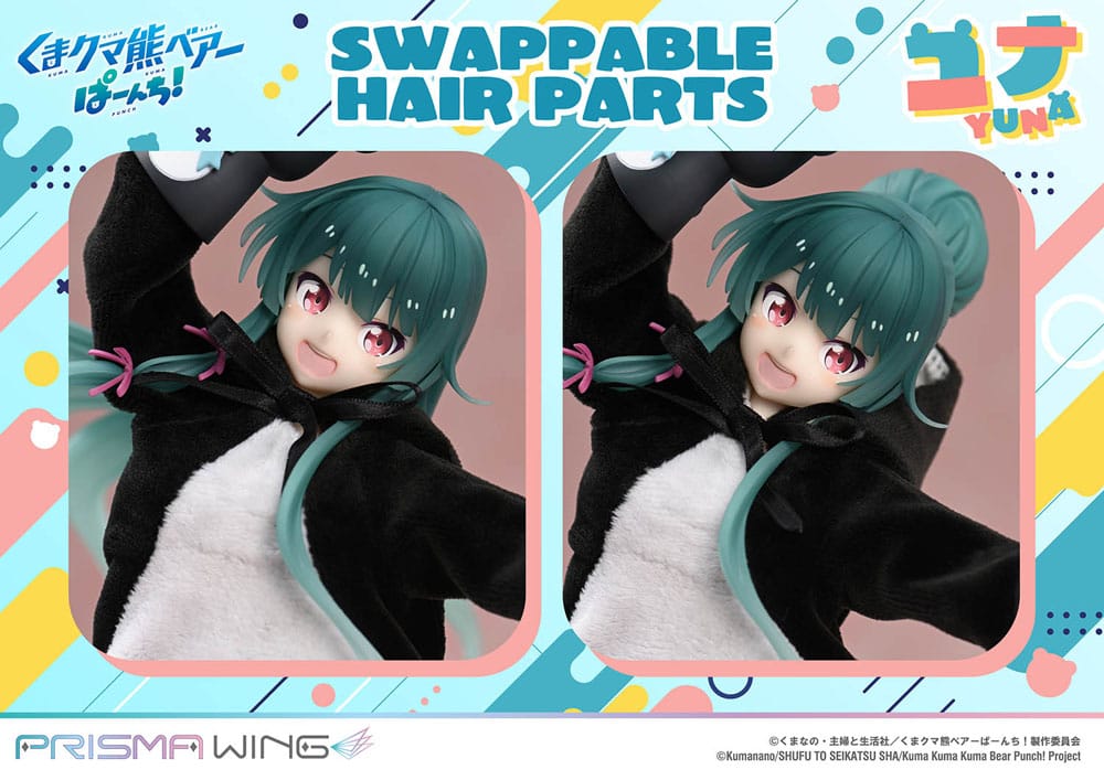 Kuma Kuma Kuma Bear Punch! Prisma Wing PVC Statue 1/7 Yuna Deluxe Version 28 cm  