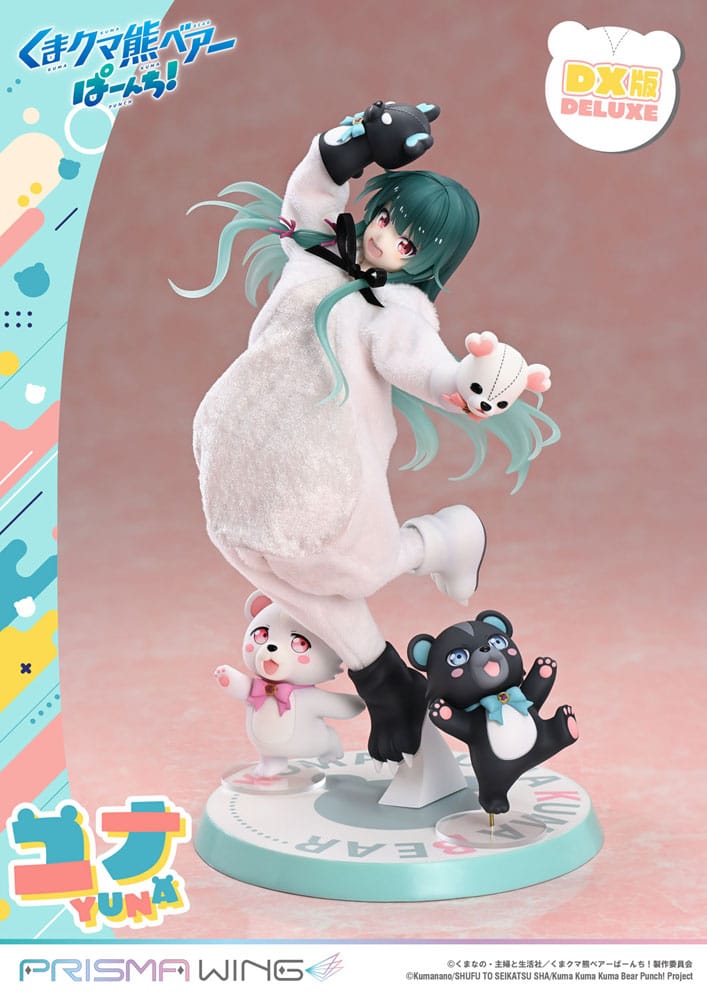 Kuma Kuma Kuma Bear Punch! Prisma Wing PVC Statue 1/7 Yuna Deluxe Version 28 cm  
