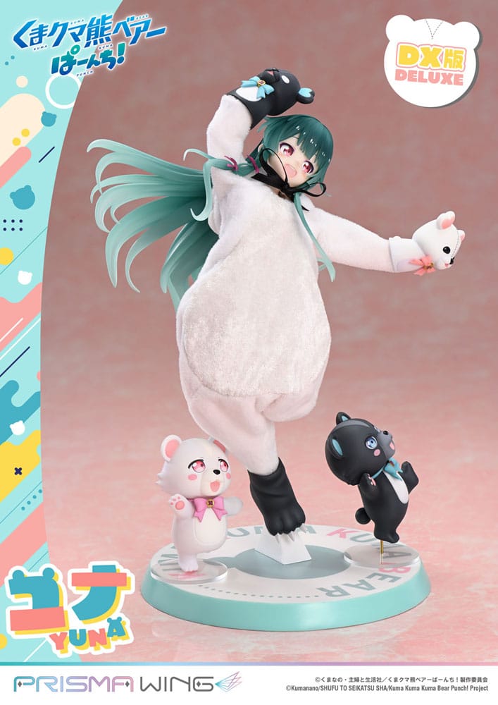 Kuma Kuma Kuma Bear Punch! Prisma Wing PVC Statue 1/7 Yuna Deluxe Version 28 cm  