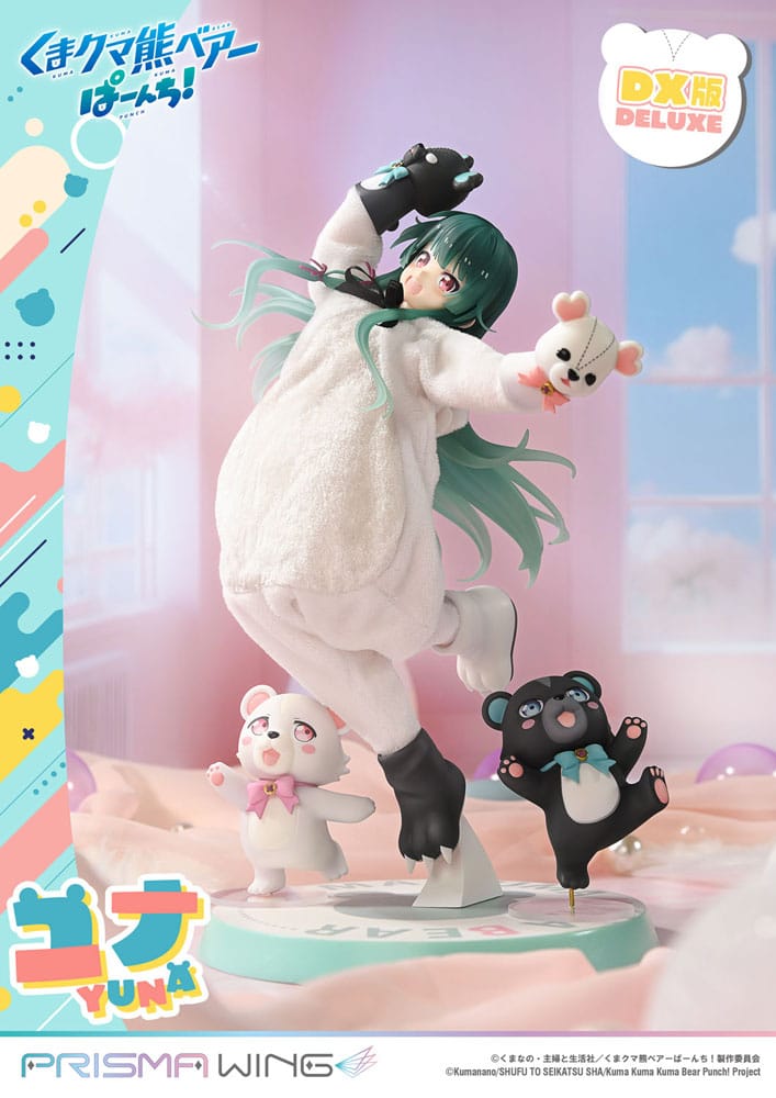 Kuma Kuma Kuma Bear Punch! Prisma Wing PVC Statue 1/7 Yuna Deluxe Version 28 cm  
