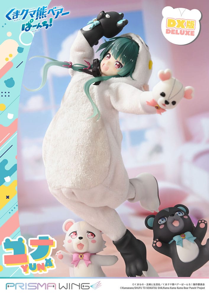 Kuma Kuma Kuma Bear Punch! Prisma Wing PVC Statue 1/7 Yuna Deluxe Version 28 cm  