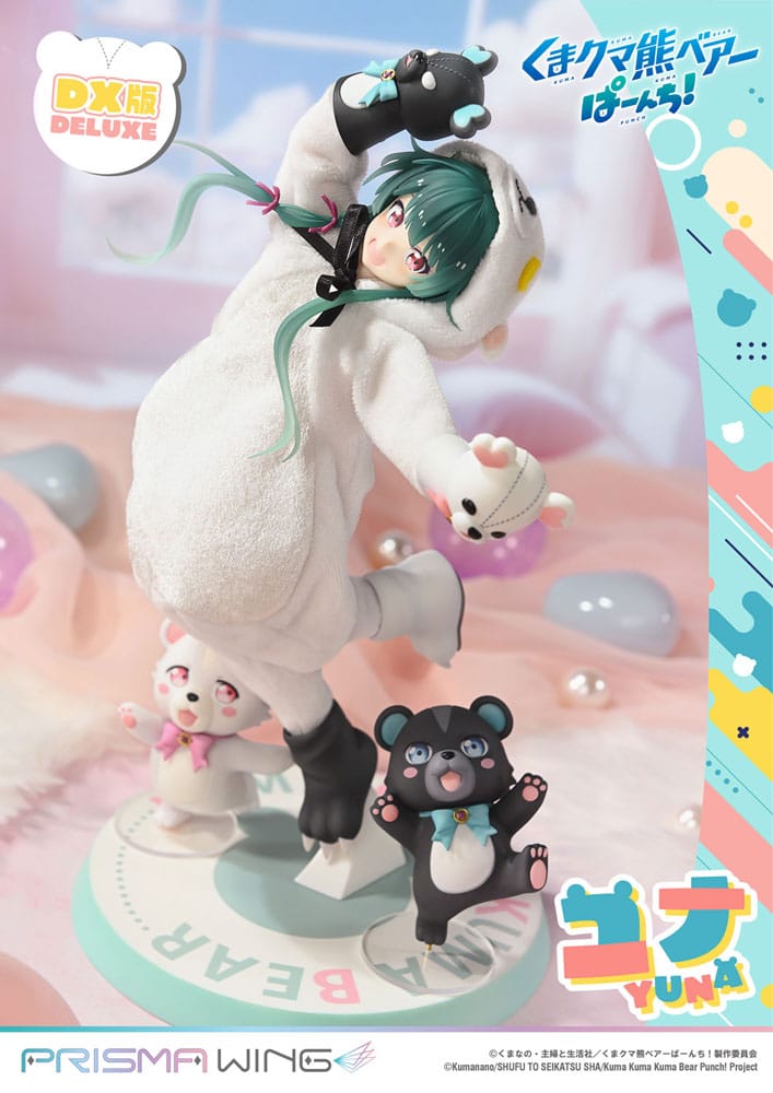 Kuma Kuma Kuma Bear Punch! Prisma Wing PVC Statue 1/7 Yuna Deluxe Version 28 cm  
