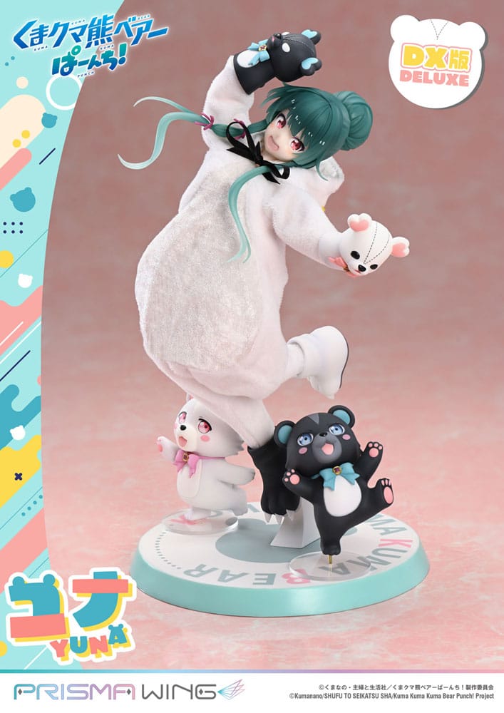 Kuma Kuma Kuma Bear Punch! Prisma Wing PVC Statue 1/7 Yuna Deluxe Version 28 cm  