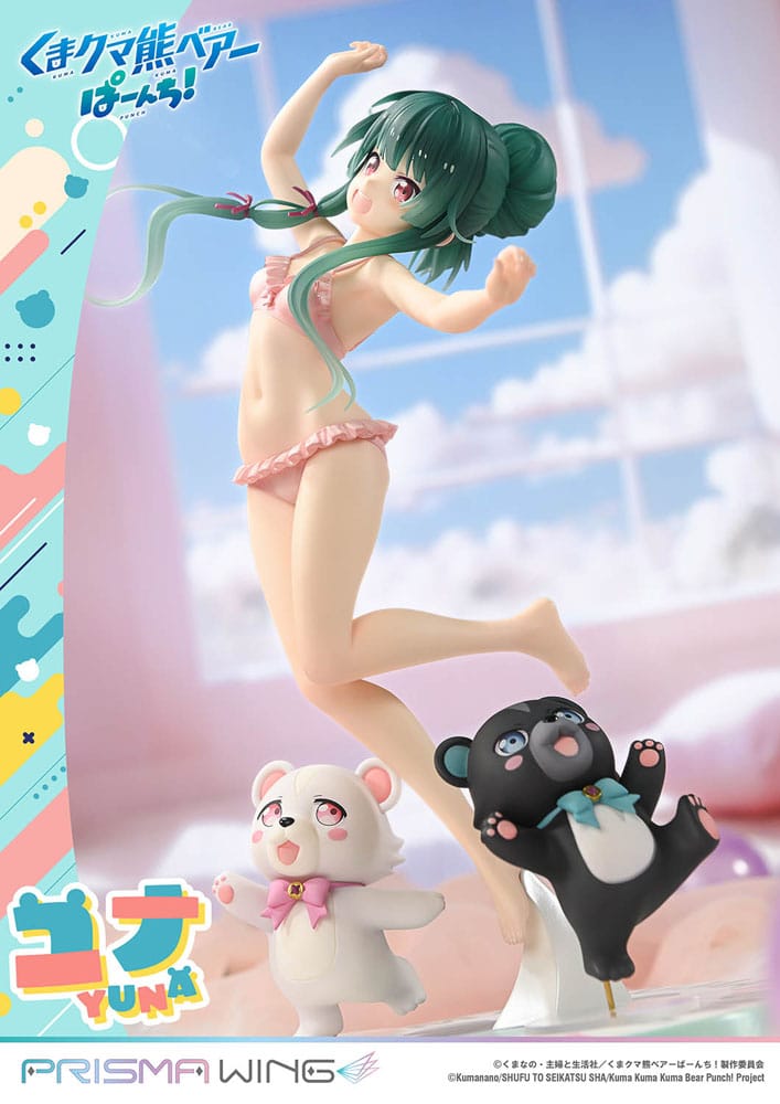 Kuma Kuma Kuma Bear Punch! Prisma Wing PVC Statue 1/7 Yuna Deluxe Version 28 cm  