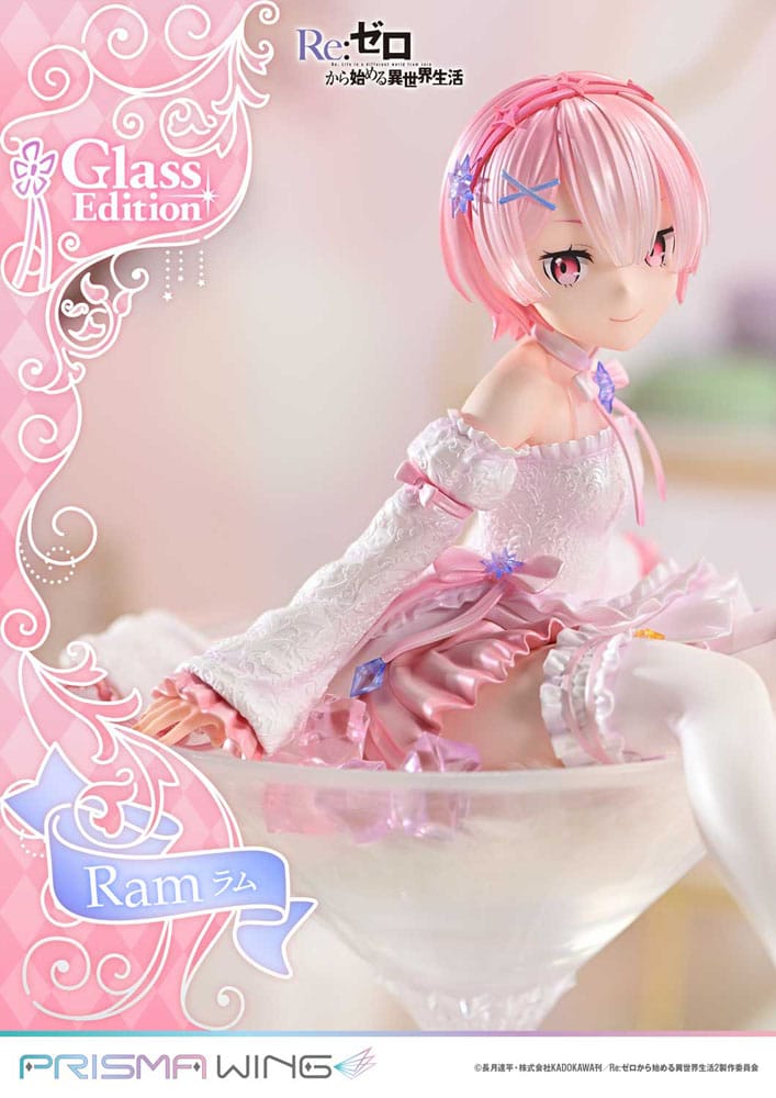 Re:ZERO Starting Life in Another World Prisma Wing PVC Statue 1/7 Ram Glass Edition 24 cm  