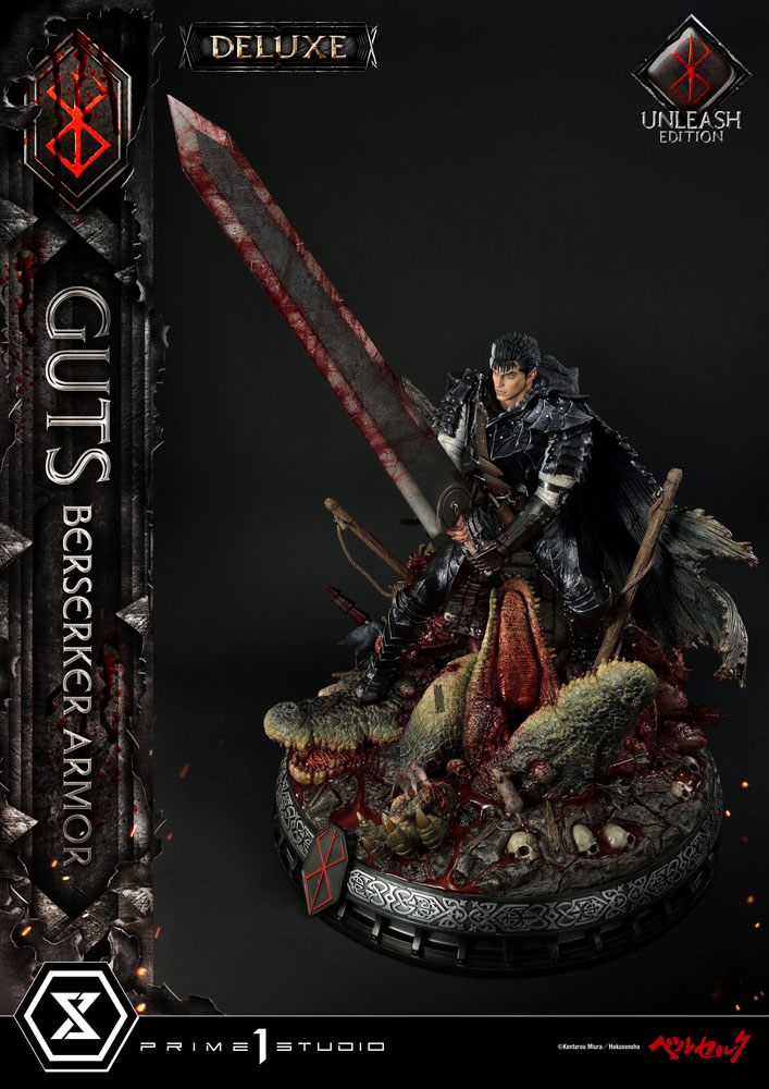 Berserk Statue 1/4 Guts Berserker Armor Unleash Edition Deluxe Version 91 cm