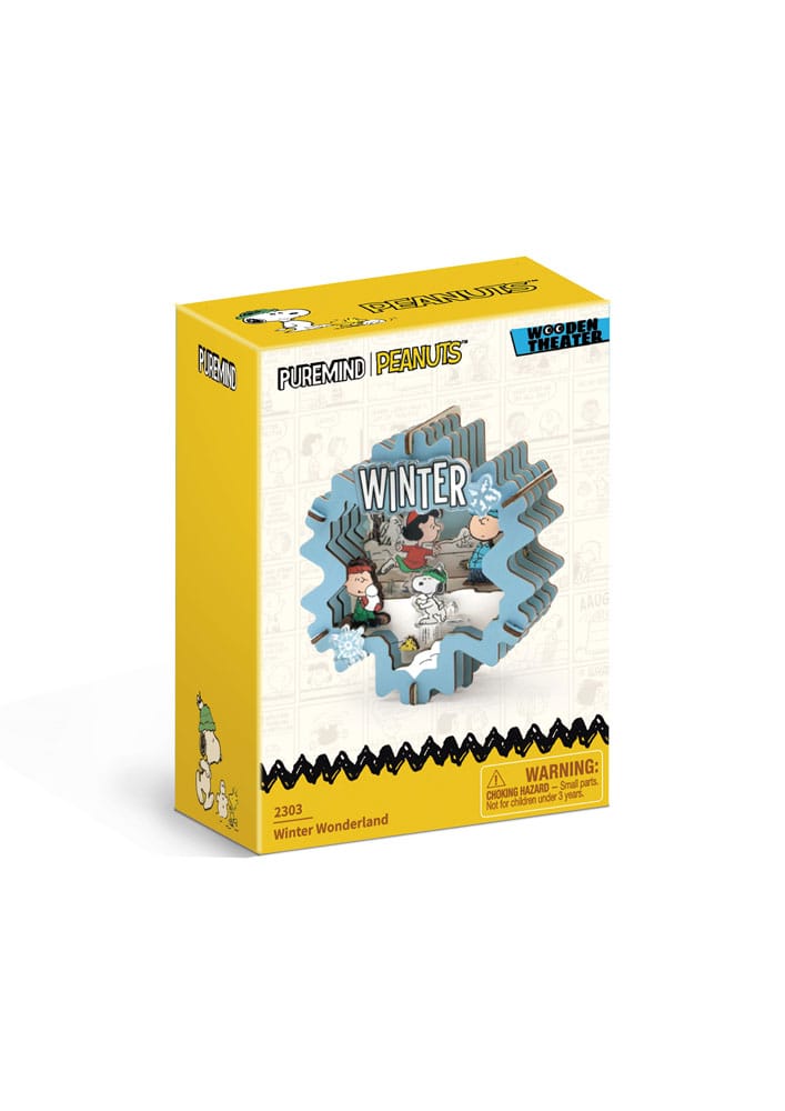 Die Peanuts Puremind Modellbausatz Wooden Theater Winter Wonderland