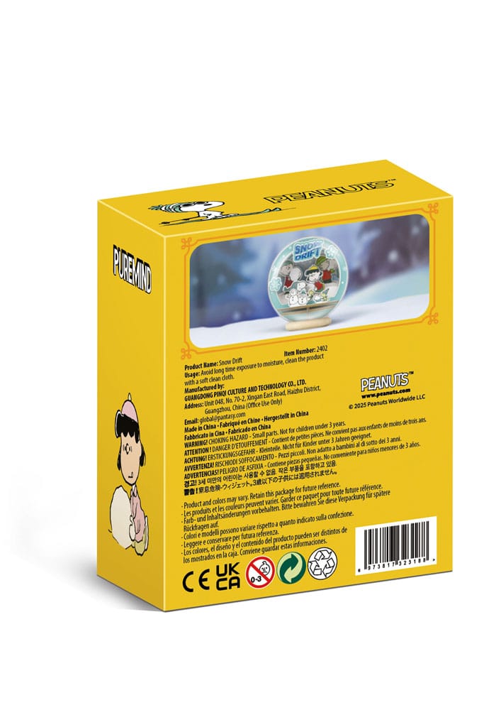 Die Peanuts Puremind Modellbausatz Wooden Theater Globe Snow Drift