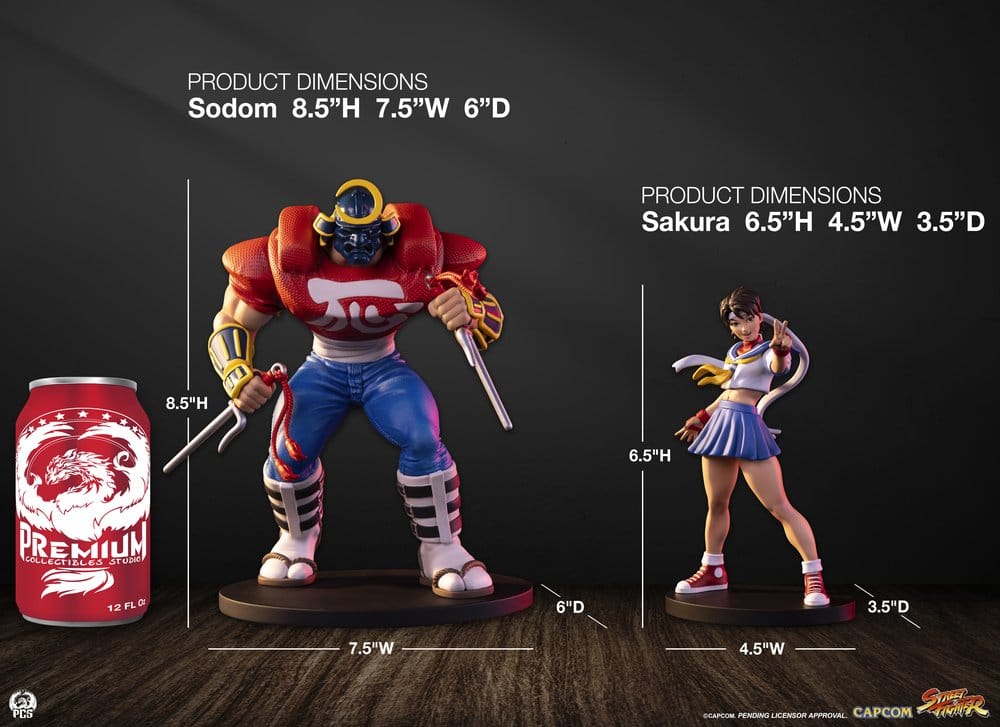 Street Fighter Street Jam Statuen 1/10 Sakura & Sodom 22 cm