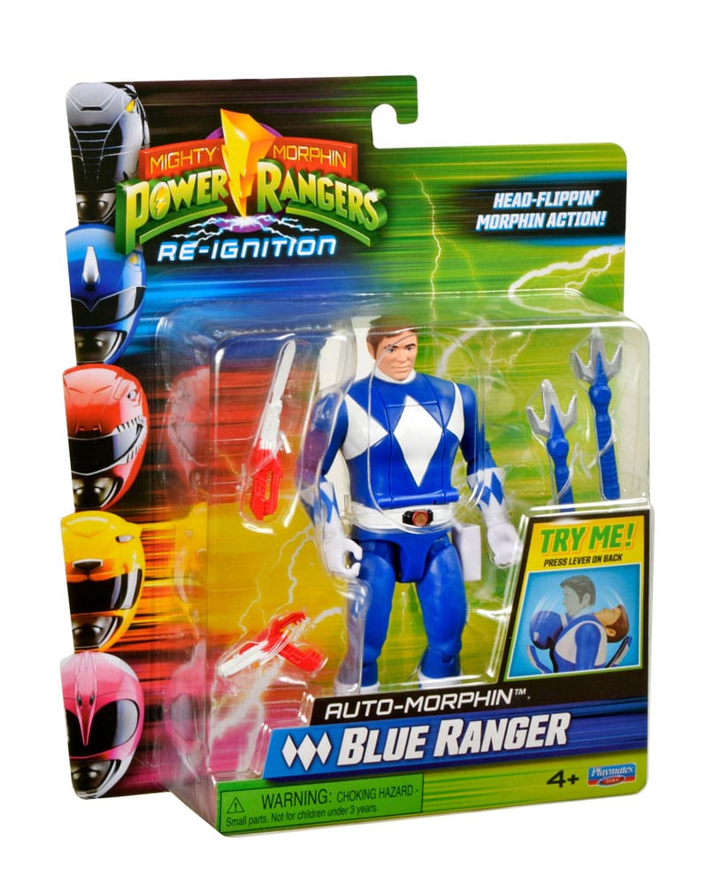 Power Rangers Actionfigur Auto-Morphin Blue Ranger 12 cm
