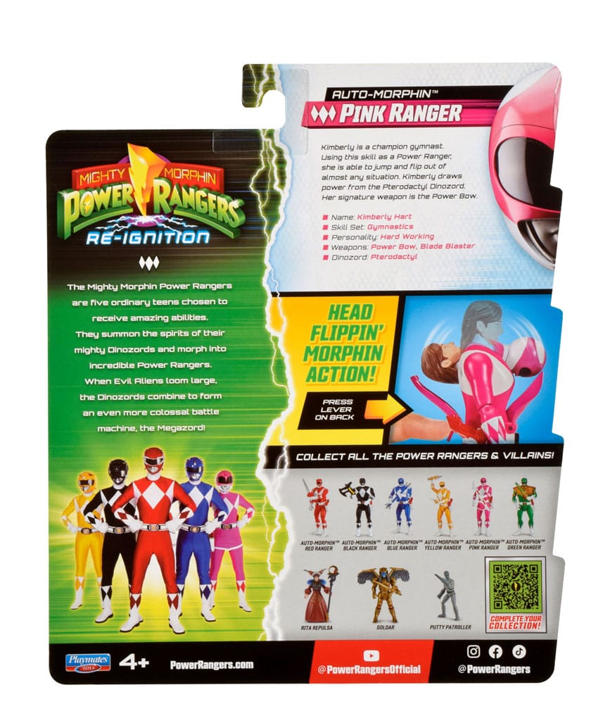 Power Rangers Actionfigur Auto-Morphin Pink Ranger 12 cm
