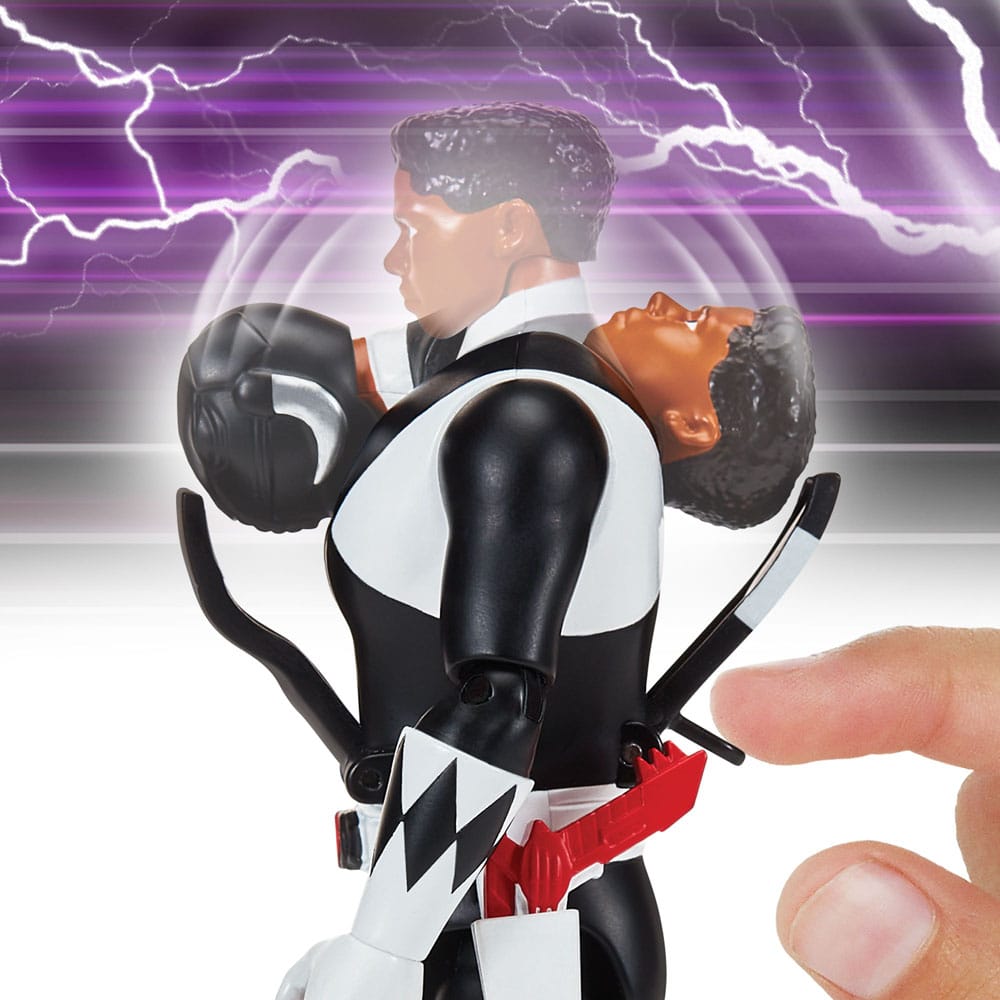 Power Rangers Actionfigur Auto-Morphin Black Ranger 12 cm