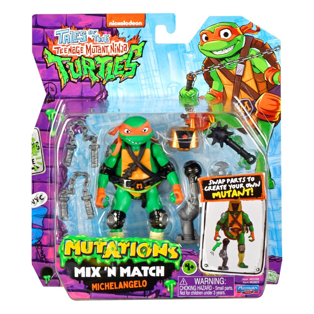 Die Abenteuer der Teenage Mutant Ninja Turtles Mix 'n Match Actionfigur Michelangelo 12 cm