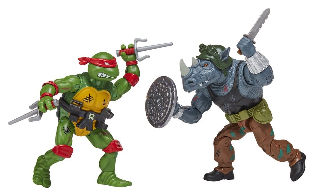 Teenage Mutant Ninja Turtles: Remastered Actionfiguren Raphael vs. Rocksteady